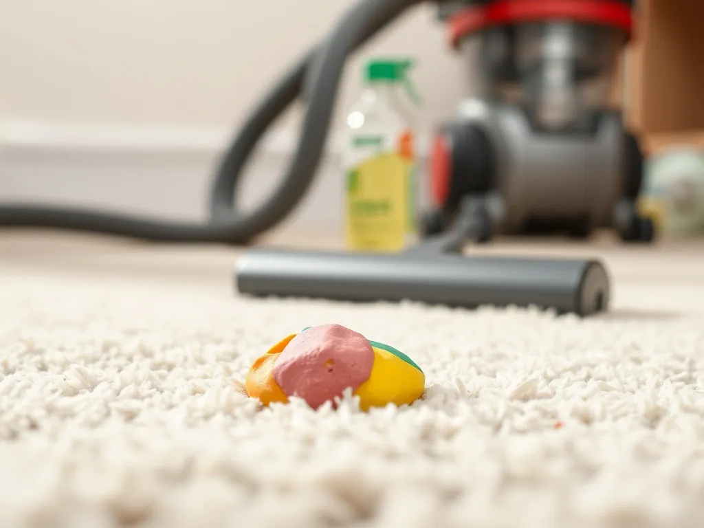 Jak usunąć plastelinę z dywanu?