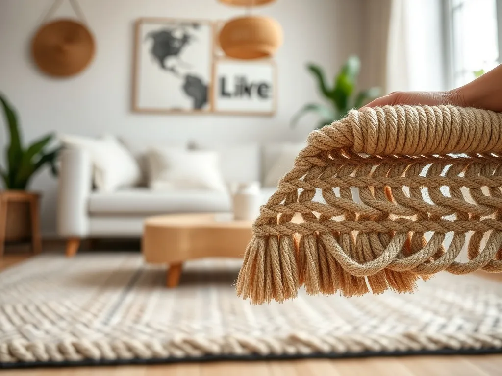 Jak zrobić prostokątny dywan ze sznurka bawełnianego?