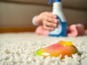 Jak usunąć slime z dywanu?