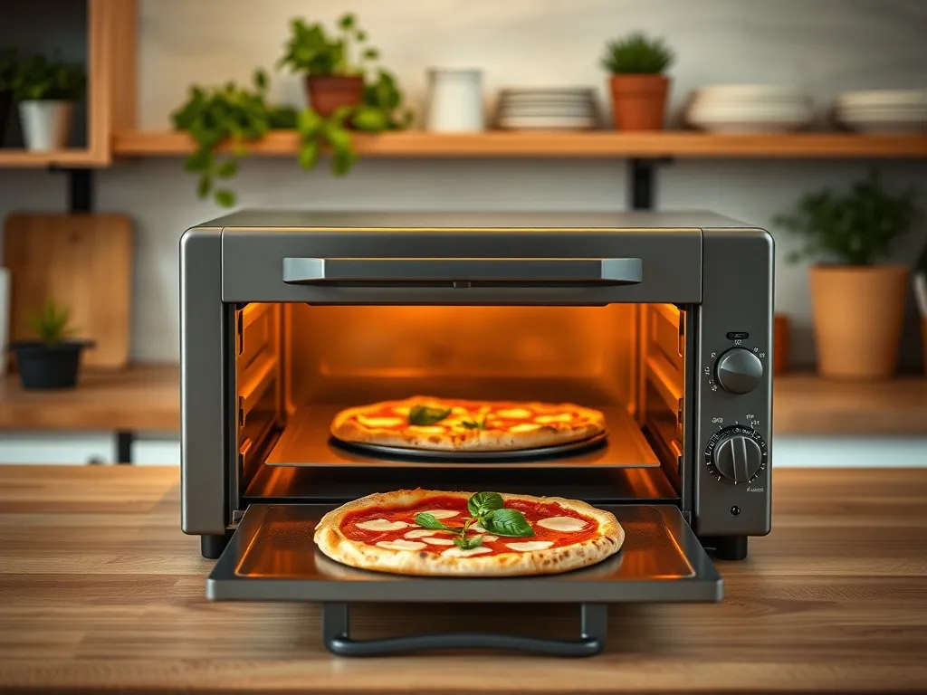 Domowy piec do pizzy na blacie z upieczoną margheritą, podkreślający domowy wypiek i wybór modelu pieca.